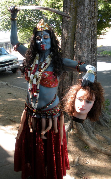 Daleela as Kali with her prize
